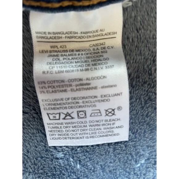 Denizen From Levis Womens Shorts High Rise Shortie Roll Tab Hem Blue Size W30 - Picture 8 of 9